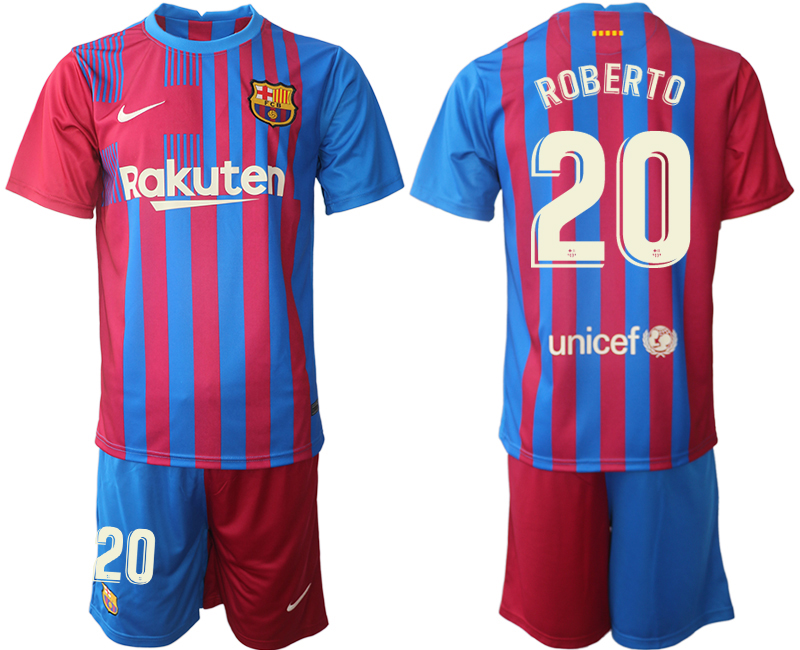 Cheap Men 2021-2022 Club Barcelona home red 20 Nike Soccer Jerseys